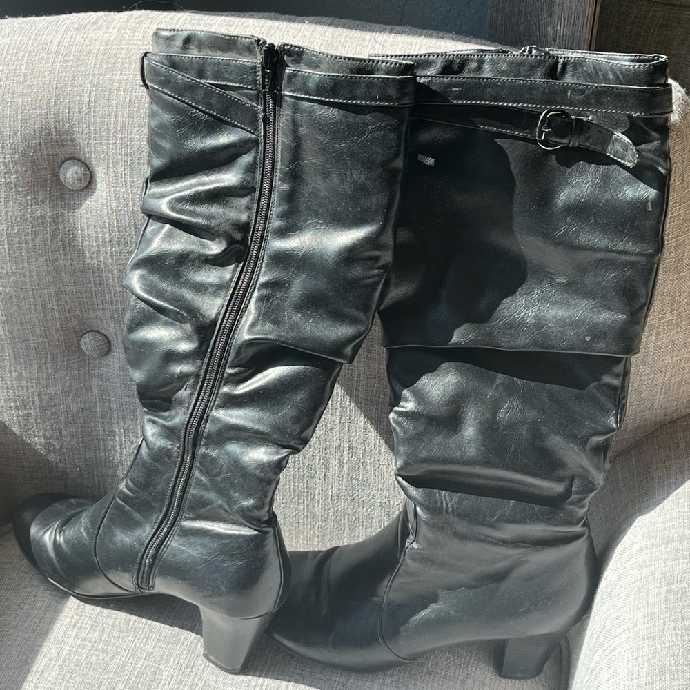 Tall, Black, Heeled Boots
